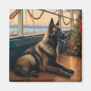 Belgian Shepherd Christmas Cruise: Pawsome Holiday Magneet