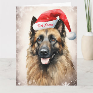 Belgian Shepherd Christmas Gepersonaliseerd Kaart