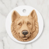 Belgian Shepherd Dog 3D geïnspireerd Bedankjes Labels (Achterkant)