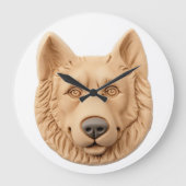 Belgian Shepherd Dog 3D geïnspireerd Grote Klok (Voorkant)