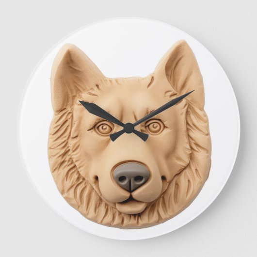 Belgian Shepherd Dog 3D geïnspireerd Grote Klok (Voorkant)
