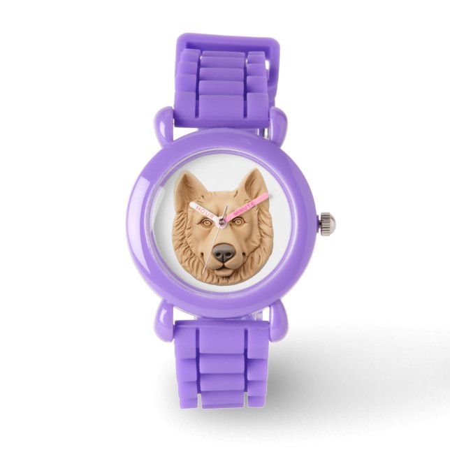 Belgian Shepherd Dog 3D geïnspireerd Horloge (Voorkant)