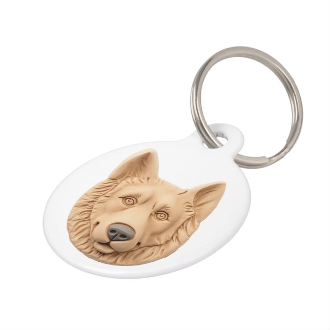 Belgian Shepherd Dog 3D geïnspireerd Huisdierpenning (Zijkant)