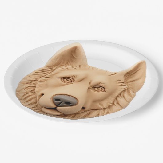 Belgian Shepherd Dog 3D geïnspireerd Papieren Bordje (Gekanteld)