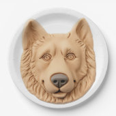 Belgian Shepherd Dog 3D geïnspireerd Papieren Bordje (Voorkant)