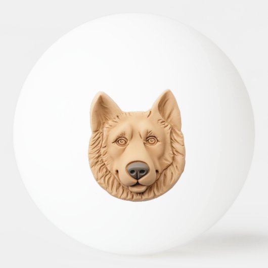 Belgian Shepherd Dog 3D geïnspireerd Pingpongbal (Achterkant)