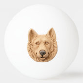 Belgian Shepherd Dog 3D geïnspireerd Pingpongbal (Voorkant)