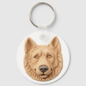 Belgian Shepherd Dog 3D geïnspireerd Sleutelhanger (Voorkant)