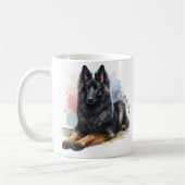 Belgian Shepherd Dog in Waterverf Koffiemok (Links)