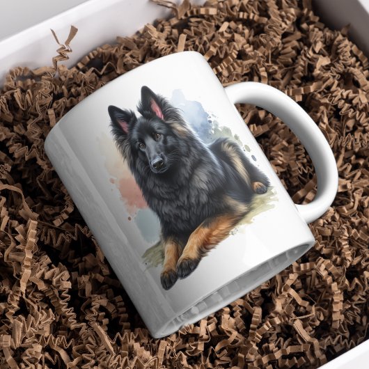 Belgian Shepherd Dog in Waterverf Koffiemok