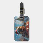 Belgian Shepherd Dog Roller Onderzetter Kerst Bagagelabel (Voorkant verticaal)