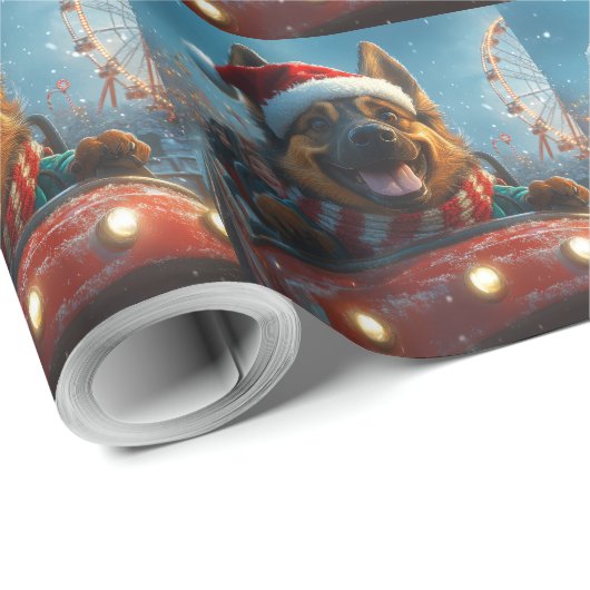 Belgian Shepherd Dog Roller Onderzetter Kerst Cadeaupapier (Rol Hoek)