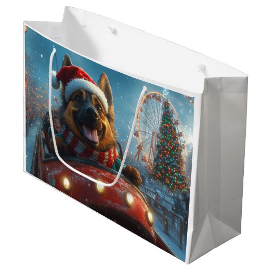 Belgian Shepherd Dog Roller Onderzetter Kerst Groot Cadeauzakje (Voorkant Gekanteld)