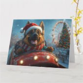 Belgian Shepherd Dog Roller Onderzetter Kerst Kaart (Gele Bloem)