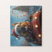 Belgian Shepherd Dog Roller Onderzetter Kerst Legpuzzel (Verticaal)