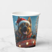 Belgian Shepherd Dog Roller Onderzetter Kerst Papieren Bekers (Voorkant)