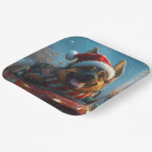 Belgian Shepherd Dog Roller Onderzetter Kerst Papieren Bordje (Gebogen)