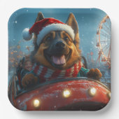 Belgian Shepherd Dog Roller Onderzetter Kerst Papieren Bordje (Voorkant)