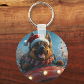 Belgian Shepherd Dog Roller Onderzetter Kerst Sleutelhanger (Achterkant)