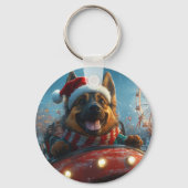 Belgian Shepherd Dog Roller Onderzetter Kerst Sleutelhanger (Achterkant)