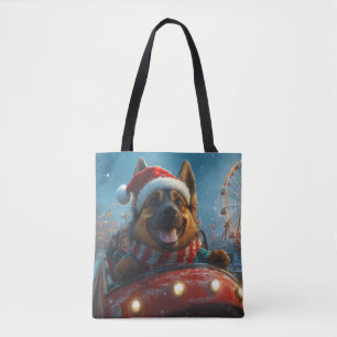 Belgian Shepherd Dog Roller Onderzetter Kerst Tote Bag