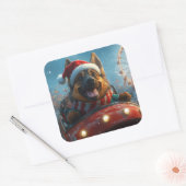 Belgian Shepherd Dog Roller Onderzetter Kerst Vierkante Sticker (Envelop)