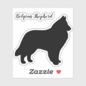 Belgian Shepherd Dog Silhouette Sticker (Vel)