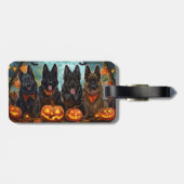 Belgian Shepherd Halloween Spooky Bagagelabel (Achterkant horizontaal)