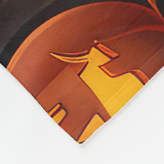 Belgian Shepherd Halloween Spooky Fleece Deken (Hoek)