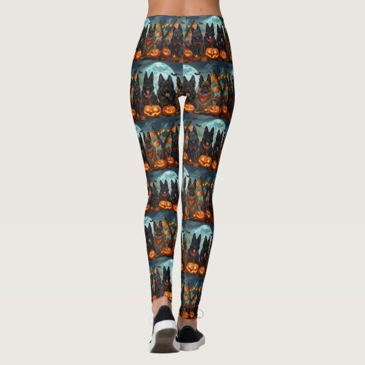 Belgian Shepherd Halloween Spooky Leggings (Achterkant)