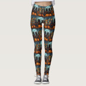 Belgian Shepherd Halloween Spooky Leggings (Voorkant)