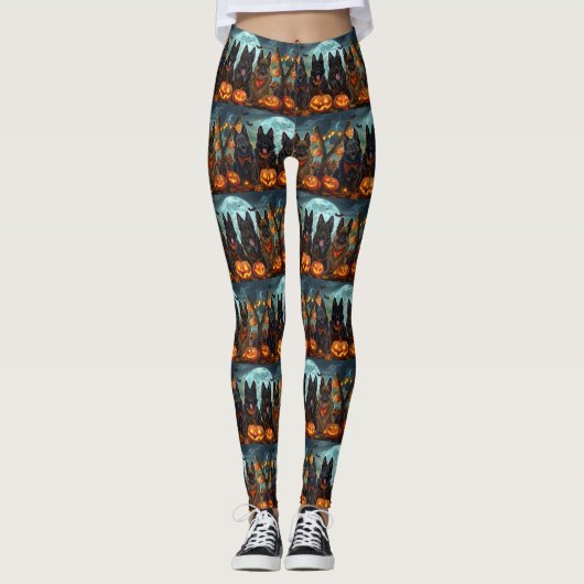 Belgian Shepherd Halloween Spooky Leggings (Voorkant)