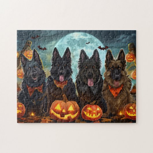 Belgian Shepherd Halloween Spooky Legpuzzel (Horizontaal)