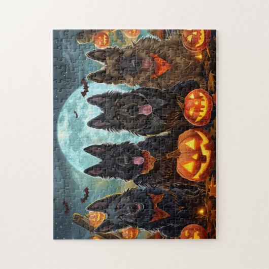 Belgian Shepherd Halloween Spooky Legpuzzel (Verticaal)