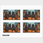 Belgian Shepherd Halloween Spooky Rechthoekige Sticker (Vel)
