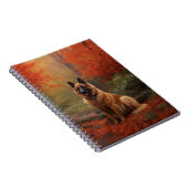 Belgian Shepherd in Autumn Leaves Herfst Inspire Notitieboek (Rechterzijde)