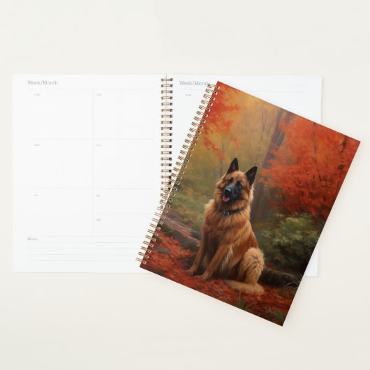 Belgian Shepherd in Autumn Leaves Herfst Inspire Planner (Display)