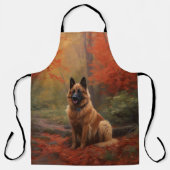 Belgian Shepherd in Autumn Leaves Herfst Inspire Schort (Voorkant)
