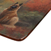 Belgian Shepherd in Autumn Leaves Herfst Inspire Snijplank (Hoek)