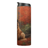 Belgian Shepherd in Autumn Leaves Herfst Inspire Thermosbeker (Geroteerd rechts)