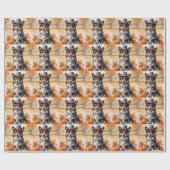 Belgian Shepherd in Autumn verlaat Thanksgiving Cadeaupapier (Vlak)