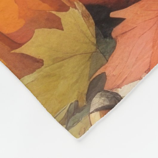 Belgian Shepherd in Autumn verlaat Thanksgiving Fleece Deken (Hoek)