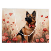 Belgian Shepherd met Rozen - Valentijnsdag Groot Cadeauzakje (Achterkant)