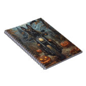 Belgian Shepherd Riding Motorcycle Halloween Scary Notitieboek (Rechterzijde)