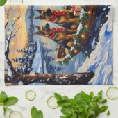 Belgian Shepherd Tervuren Christmas Boat Holiday Theedoek (Gevouwen)