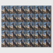 Belgian Shepherd With Christmas Lights Holiday Cadeaupapier (Vlak)