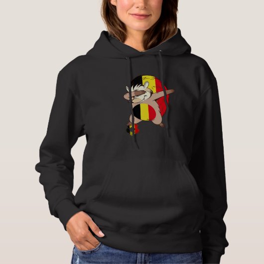 Belgian Soccer Player Belgian Flag Belgium Dabbing Hoodie (Voorkant)