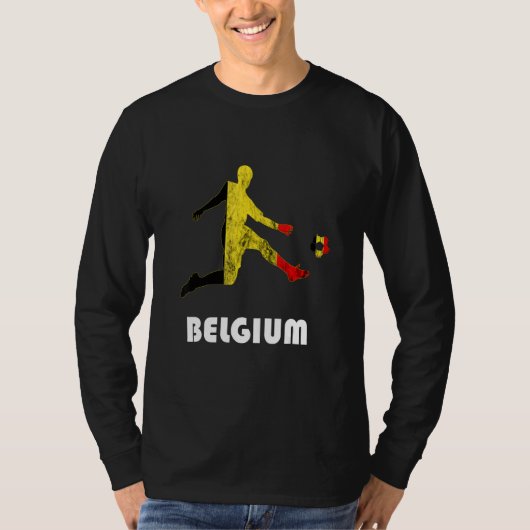 Belgian Soccer Player Belgique Belgium Belgian Fla T-shirt (Voorkant)
