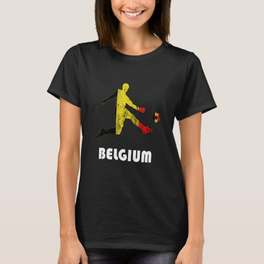 Belgian Soccer Player Belgique Belgium Belgian Fla T-shirt (Voorkant)