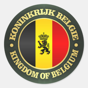 Belgian State Ensign Ronde Sticker